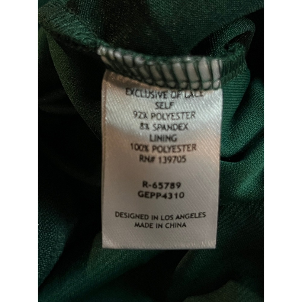 Emerald Sundae Dress Womens 18 Hunter Green Satin Ruched Asymmetrical GEPP4310 - Picture 8 of 10